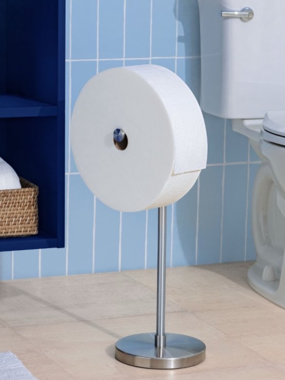 Charmin premium brushed stainless steel toilet paper roll Holder (New)